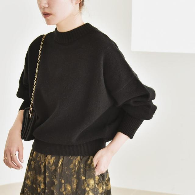 カランシエル（quaranciel）/《一部追加予約》quaranciel: AQUA カシミヤ ミックス 2way ハイネック カーディ