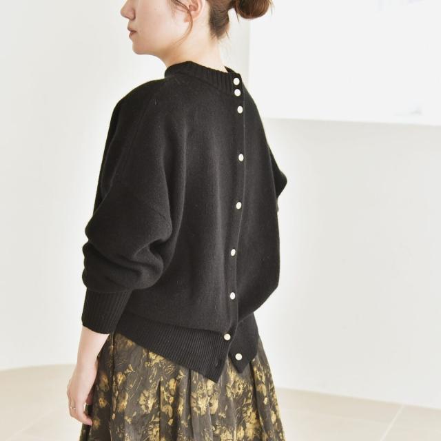 カランシエル（quaranciel）/《一部追加予約》quaranciel: AQUA カシミヤ ミックス 2way ハイネック カーディ