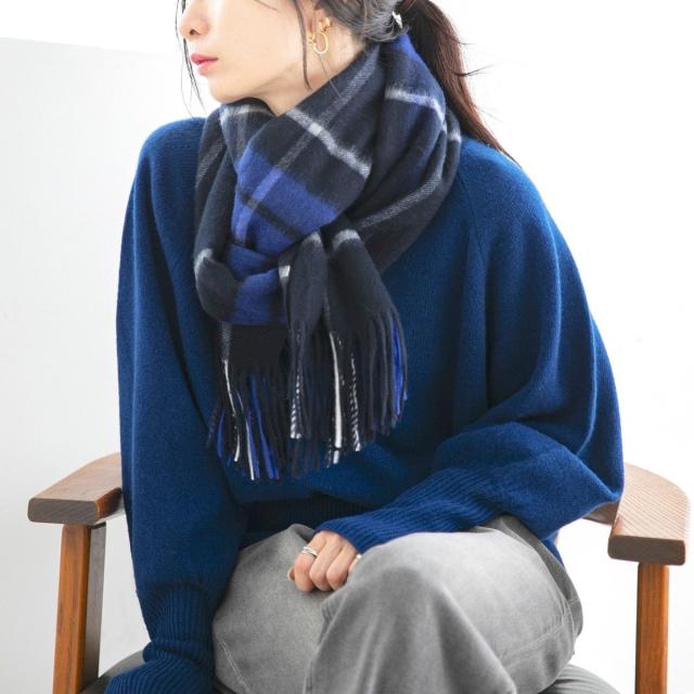 カランシエル（quaranciel）/quaranciel: カシミヤ ミックス チェック ストール 25AW