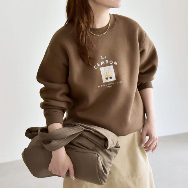 カランシエル（quaranciel）/《一部追加予約》ANGE IN DISGUISE:〈手洗い可能〉フォト＆ロゴ スウェット