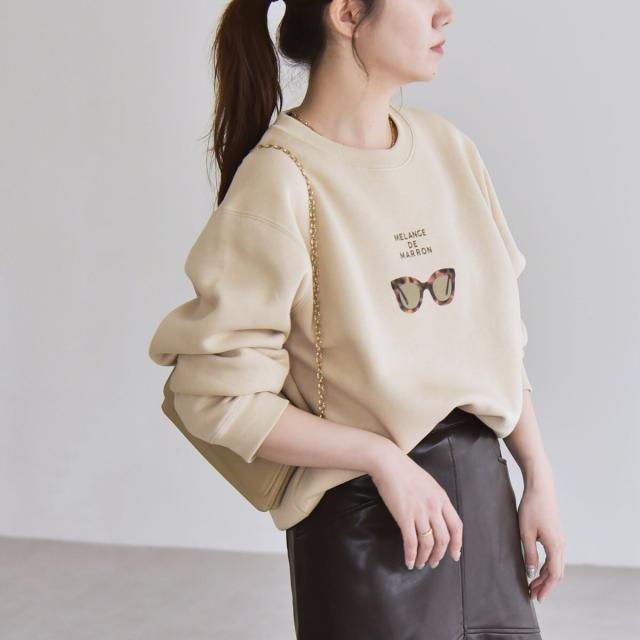 カランシエル（quaranciel）/《一部追加予約》ANGE IN DISGUISE:〈手洗い可能〉フォト＆ロゴ スウェット