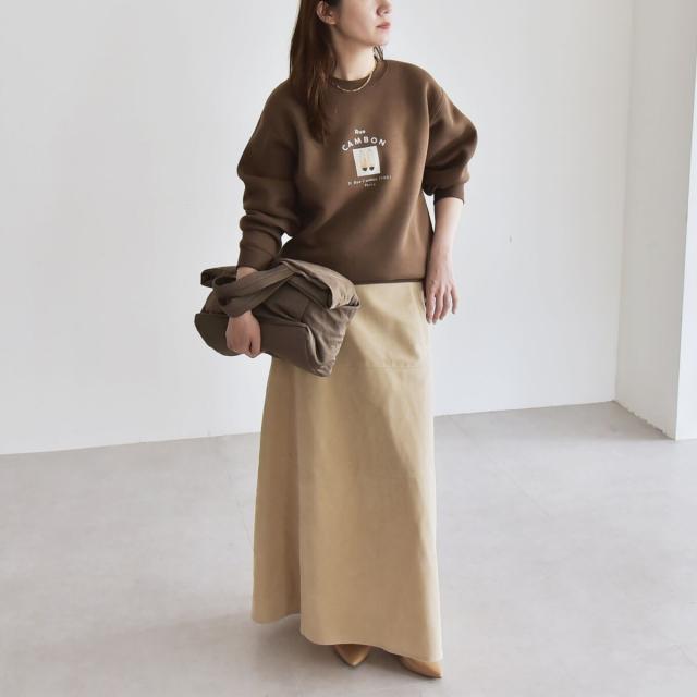 カランシエル（quaranciel）/《一部追加予約》ANGE IN DISGUISE:〈手洗い可能〉フォト＆ロゴ スウェット