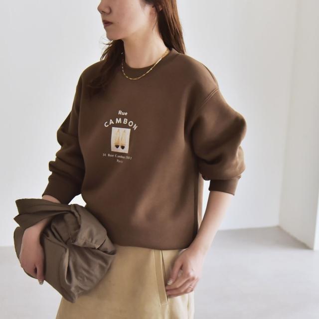 カランシエル（quaranciel）/《一部追加予約》ANGE IN DISGUISE:〈手洗い可能〉フォト＆ロゴ スウェット