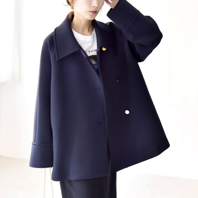 カランシエル（quaranciel）/《追加予約》quaranciel:〈手洗い可能〉ダンボール ステンカラー ジャケット コート25AW