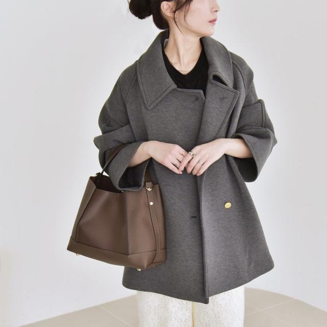 カランシエル（quaranciel）/《追加予約》quaranciel:〈手洗い可能〉ダンボール ステンカラー ジャケット コート25AW