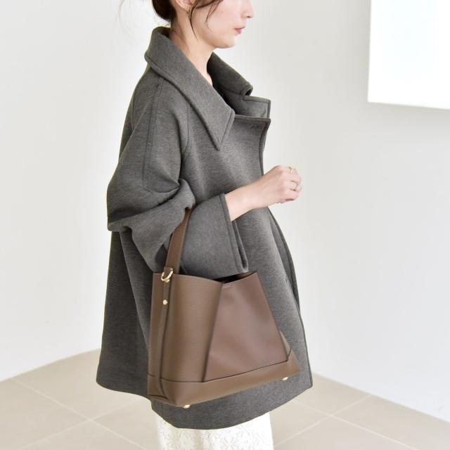 カランシエル（quaranciel）/《追加予約》quaranciel:〈手洗い可能〉ダンボール ステンカラー ジャケット コート25AW