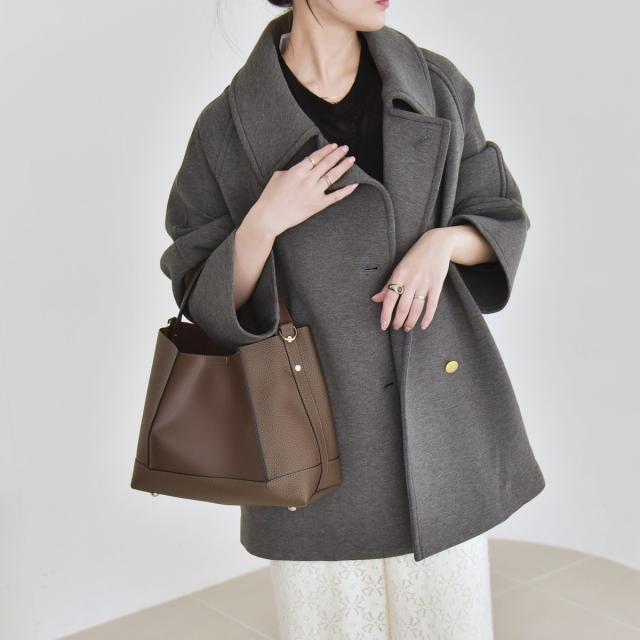 カランシエル（quaranciel）/《追加予約》quaranciel:〈手洗い可能〉ダンボール ステンカラー ジャケット コート25AW