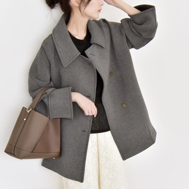 カランシエル（quaranciel）/《追加予約》quaranciel:〈手洗い可能〉ダンボール ステンカラー ジャケット コート25AW