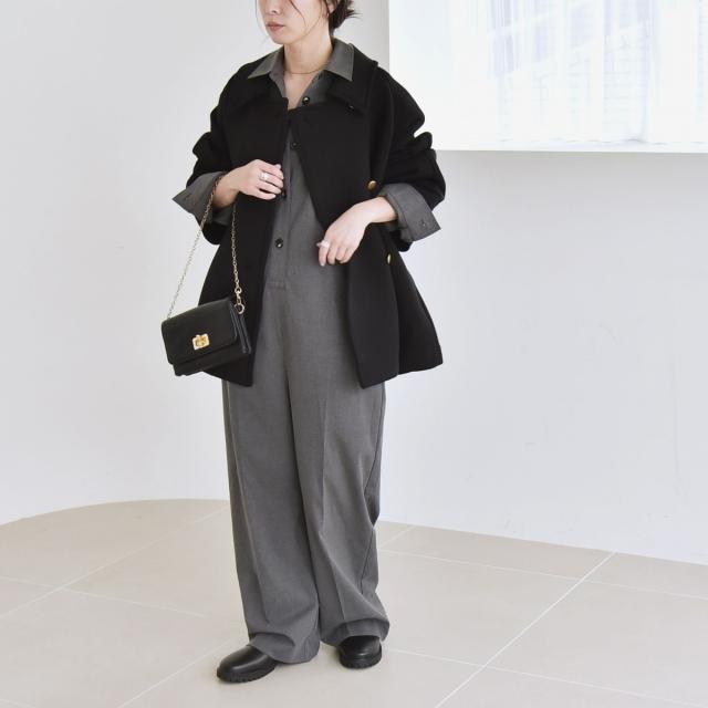 カランシエル（quaranciel）/《追加予約》quaranciel:〈手洗い可能〉ダンボール ステンカラー ジャケット コート25AW