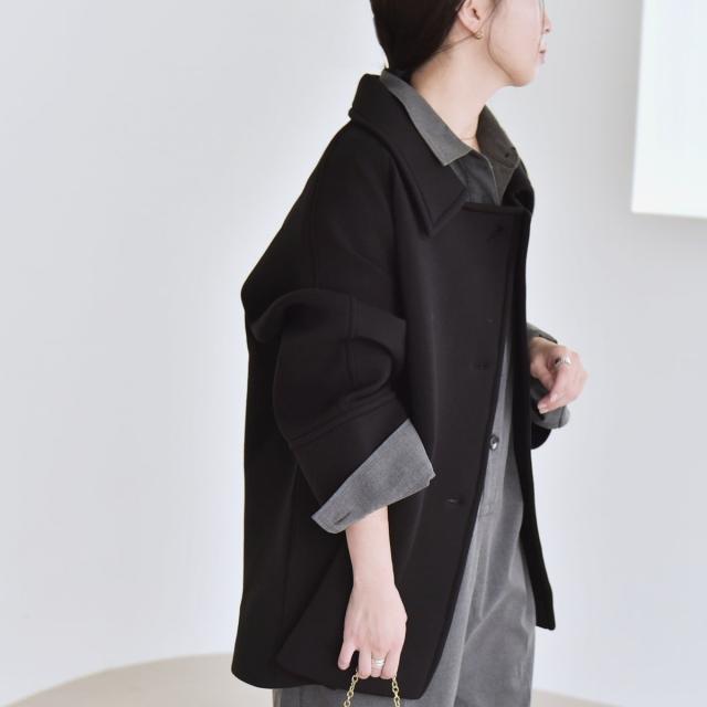 カランシエル（quaranciel）/《追加予約》quaranciel:〈手洗い可能〉ダンボール ステンカラー ジャケット コート25AW