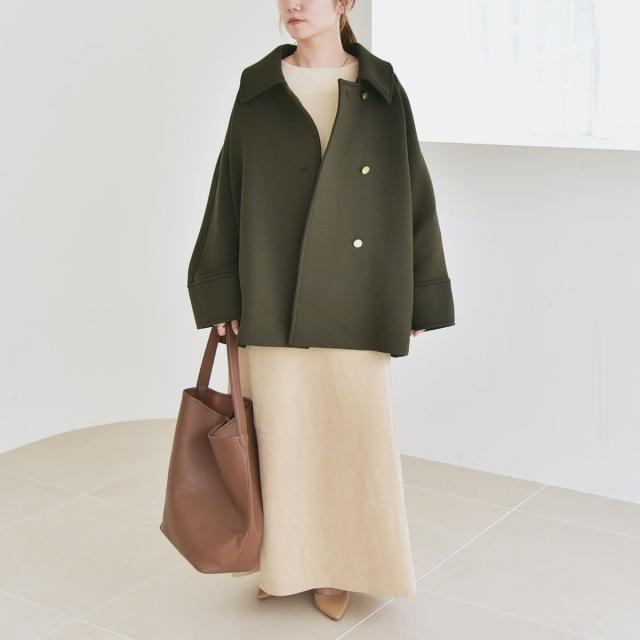 カランシエル（quaranciel）/《追加予約》quaranciel:〈手洗い可能〉ダンボール ステンカラー ジャケット コート25AW