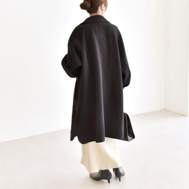 カランシエル（quaranciel）/《追加予約》quaranciel: リバー スタンド & テーラード ダブルブレスト Aライン コー