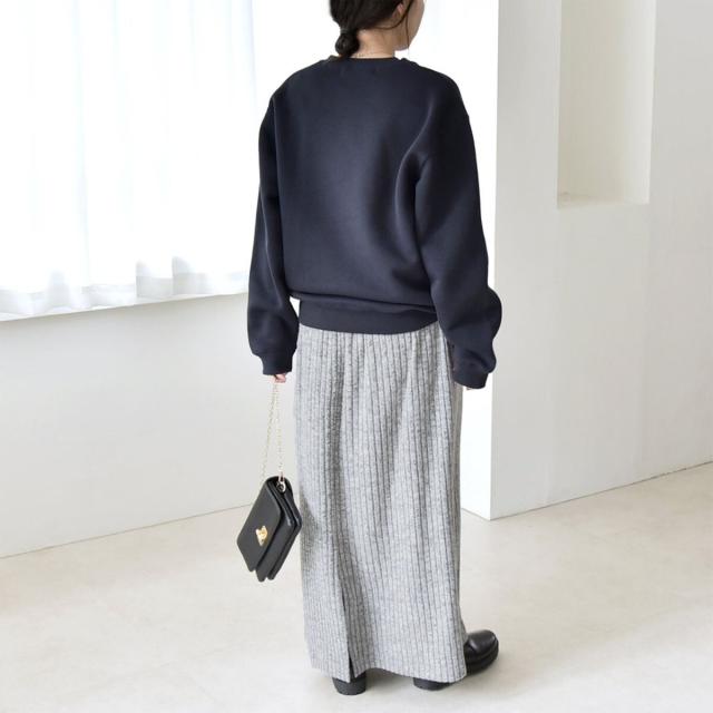 カランシエル（quaranciel）/《予約》quaranciel: ポリエステル ベロア スキッパー ニット &  Iライン スカート