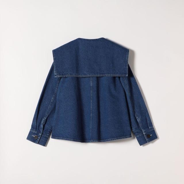 カランシエル（quaranciel）/《予約》quaranciel:〈洗濯機可能〉セーラーカラー デニム ジャケット