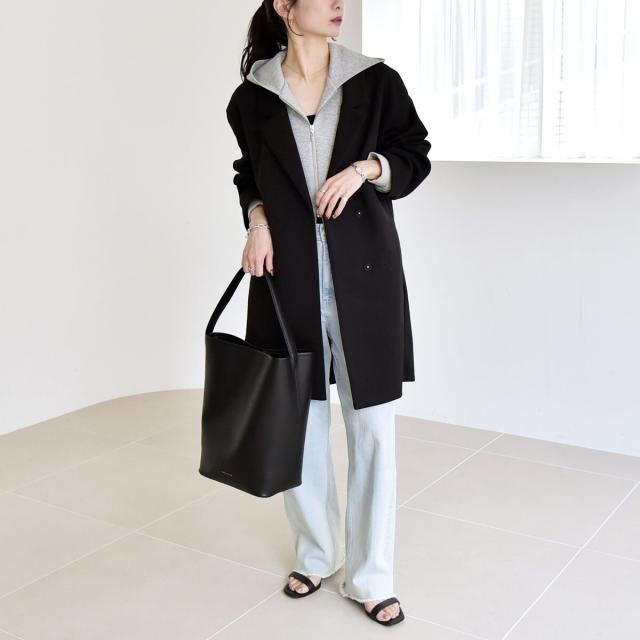 カランシエル（quaranciel）/《予約》quaranciel:〈手洗い可能〉ジャージー テーラード ジャケット コート