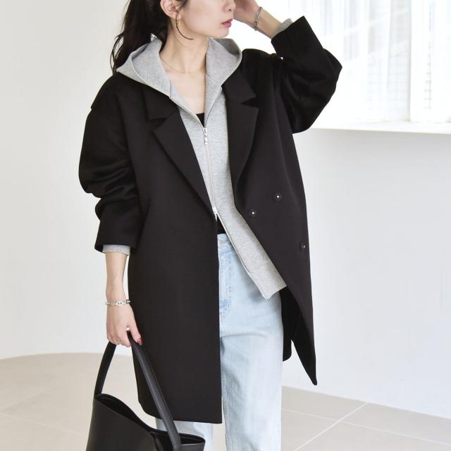 カランシエル（quaranciel）/《予約》quaranciel:〈手洗い可能〉ジャージー テーラード ジャケット コート