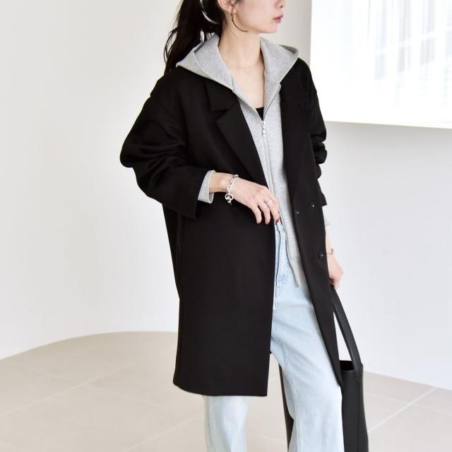 カランシエル（quaranciel）/《予約》quaranciel:〈手洗い可能〉ジャージー テーラード ジャケット コート