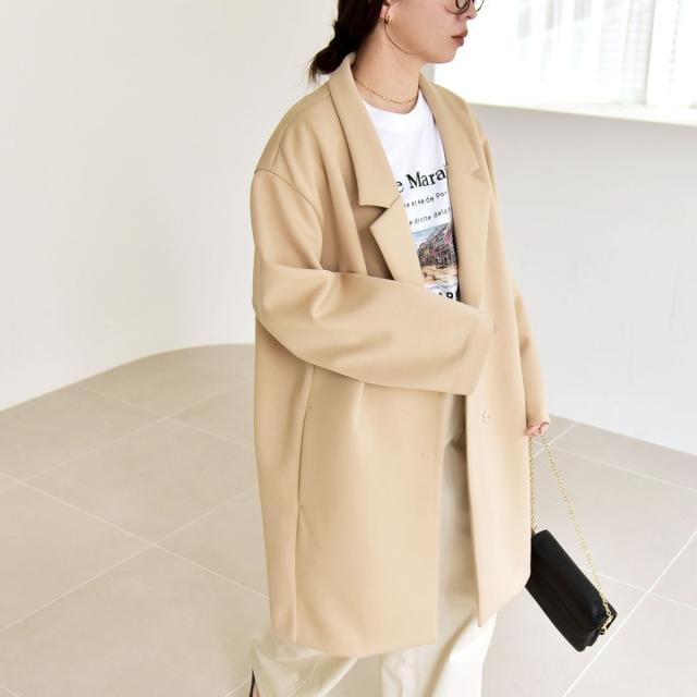 カランシエル（quaranciel）/《予約》quaranciel:〈手洗い可能〉ジャージー テーラード ジャケット コート