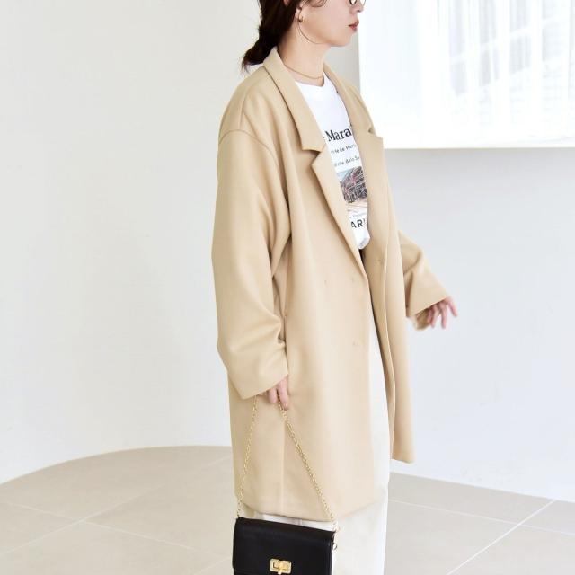 カランシエル（quaranciel）/《予約》quaranciel:〈手洗い可能〉ジャージー テーラード ジャケット コート