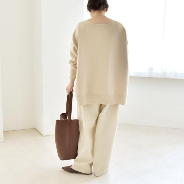 カランシエル（quaranciel）/《予約》quaranciel:〈洗濯機可能〉チノ ワイド コクーン パンツ