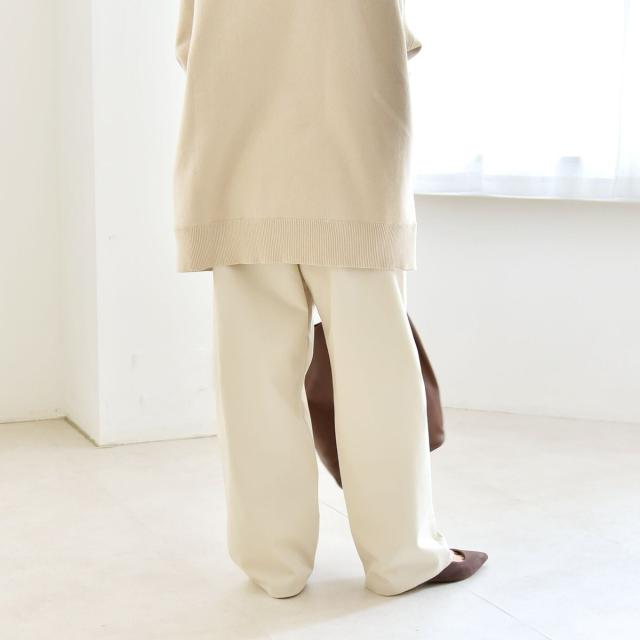 カランシエル（quaranciel）/《予約》quaranciel:〈洗濯機可能〉チノ ワイド コクーン パンツ