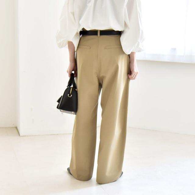 カランシエル（quaranciel）/《予約》quaranciel:〈洗濯機可能〉チノ ワイド コクーン パンツ