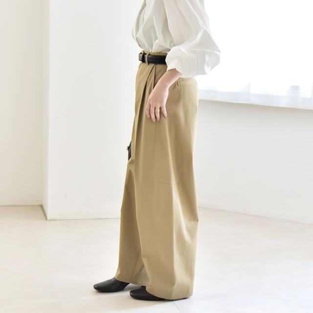 カランシエル（quaranciel）/《予約》quaranciel:〈洗濯機可能〉チノ ワイド コクーン パンツ