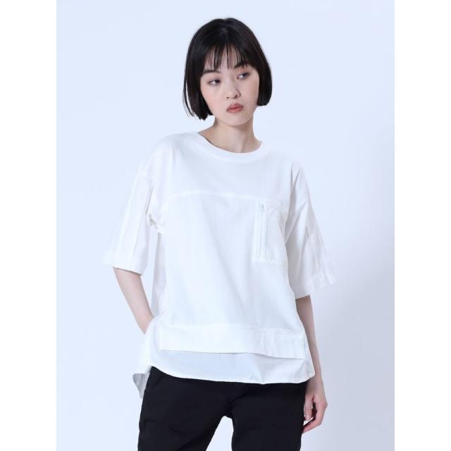 ラシュッド（LASUD）/フレアヘムデザインカットソー