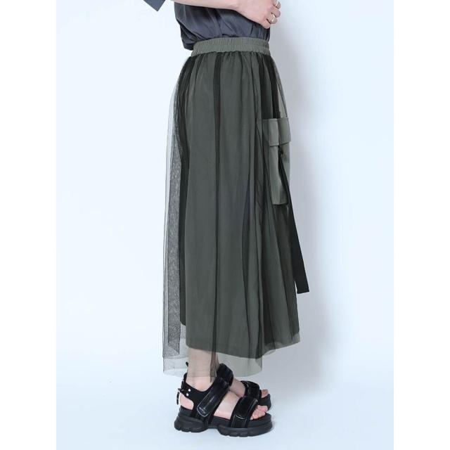新品未使用LASUD チュールレイヤードWポケットパンツ LASUD｜チュールレイヤードWポケットパンツ | Rakuten Fashion