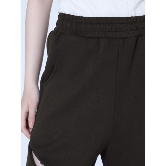 スリットボンディングパンツ LASUD ラシュッド LASUD スリットボンディングパンツ （ブラック