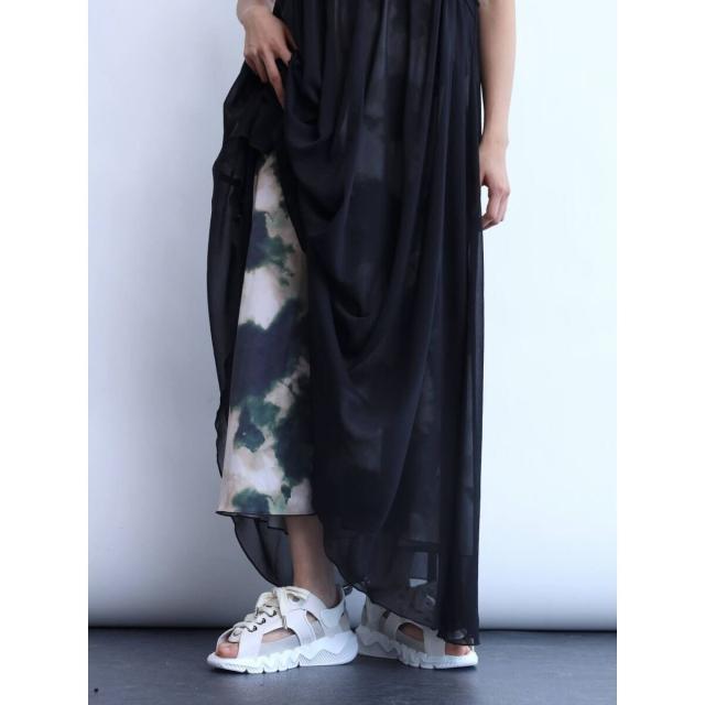 ばびおまま★【新品】LASUD ラシュッド　ワンピース　ヤマダヤ ラシュッド LASUD メッシュレイヤードワンピース （ブラック