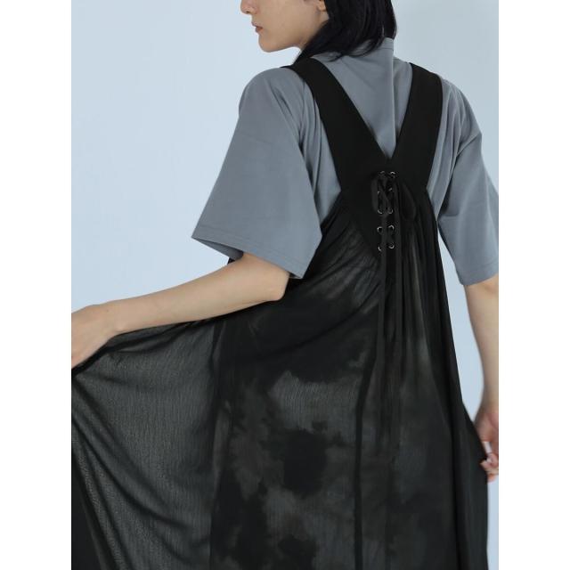 ばびおまま★【新品】LASUD ラシュッド　ワンピース　ヤマダヤ ラシュッド LASUD メッシュレイヤードワンピース （ブラック