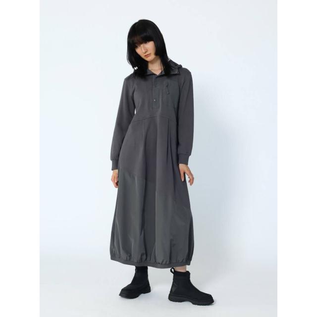 ラシュッド（LASUD）/バルーンシルエット異素材ワンピース