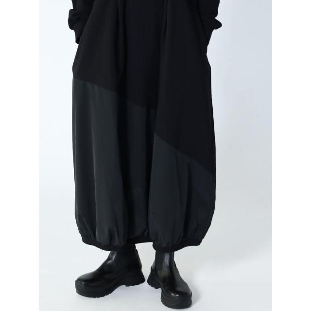 ラシュッド（LASUD）/バルーンシルエット異素材ワンピース