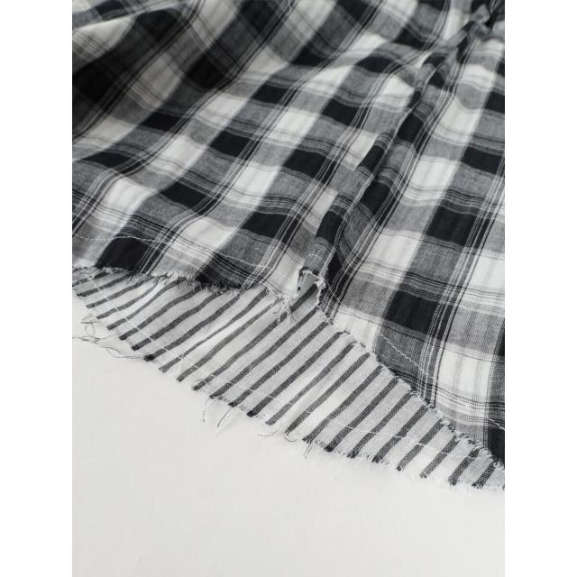 ラシュッド（LASUD）/カットオフチェックオーバーシャツ ラシュッド