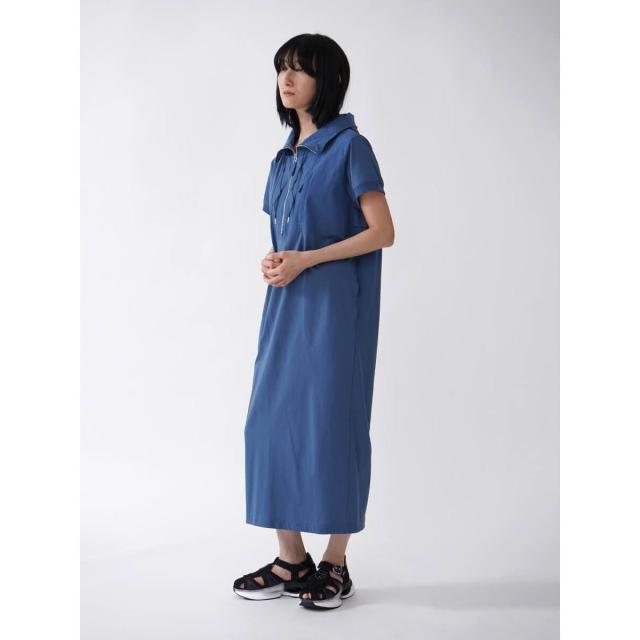 ラシュッド（LASUD）/ハーフZIPフードワンピース