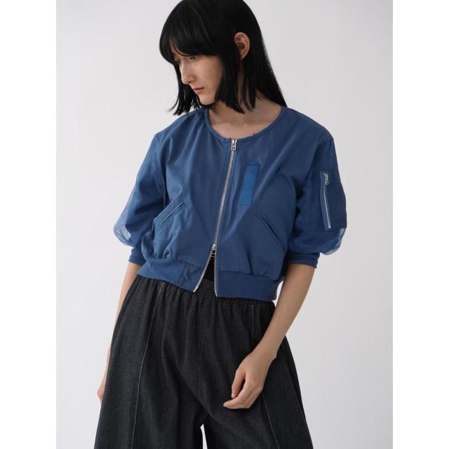 ラシュッド（LASUD）/チュールドッキングショートブルゾン