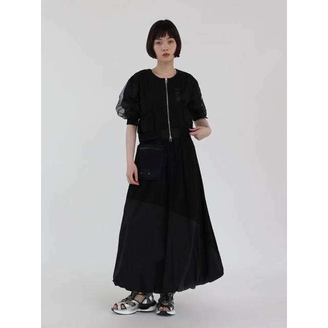 ラシュッド（LASUD）/チュールドッキングショートブルゾン
