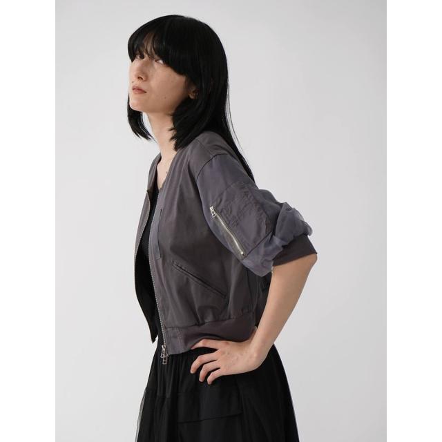 ラシュッド（LASUD）/チュールドッキングショートブルゾン