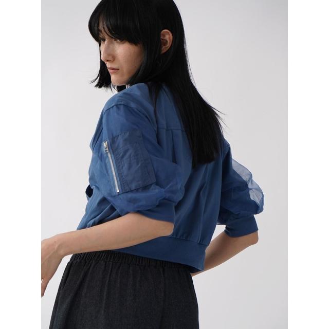 ラシュッド（LASUD）/チュールドッキングショートブルゾン