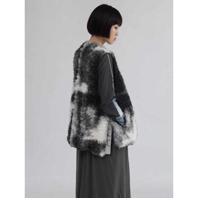 ラシュッド（LASUD）/マーブルカラーボアベスト