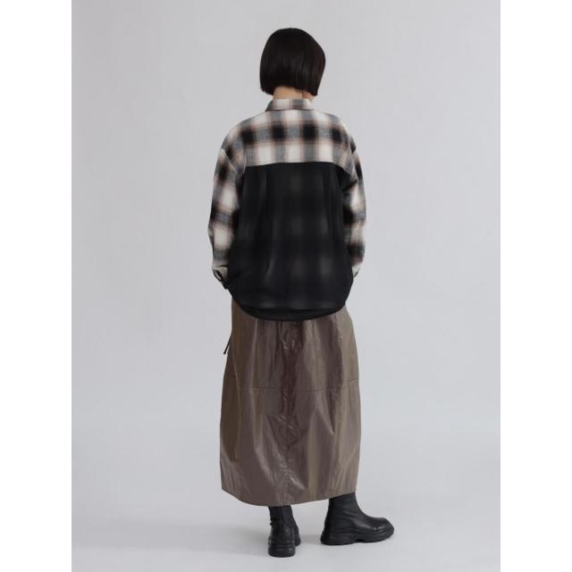 ラシュッド（LASUD）/シアーレイヤードリバーシブルチェックシャツ