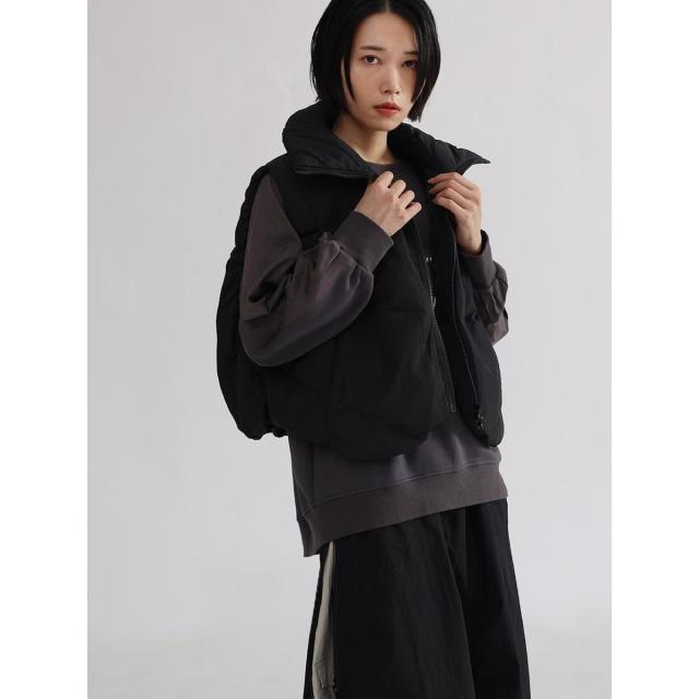 ラシュッド（LASUD）/スタンドカラーショート中綿ベスト