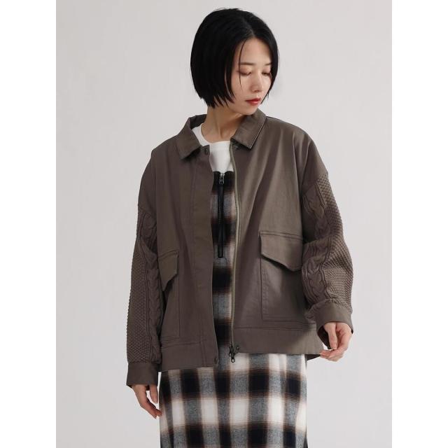 ラシュッド（LASUD）/ニットドッキングジップジャケット