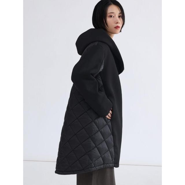 ラシュッド（LASUD）/ジップキルティングコート