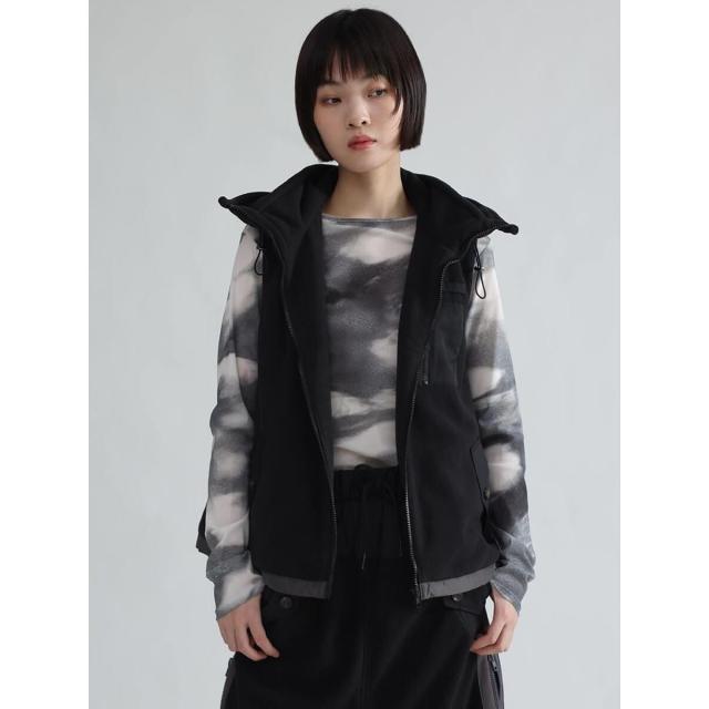 ラシュッド（LASUD）/異素材ドッキングフリースベスト