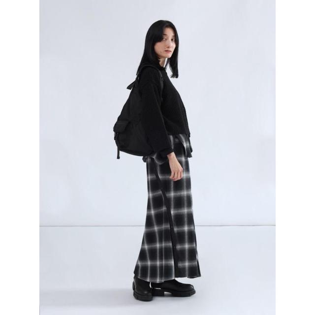 ラシュッド（LASUD）/オンブレチェックロンTレイヤードニットトップス_16