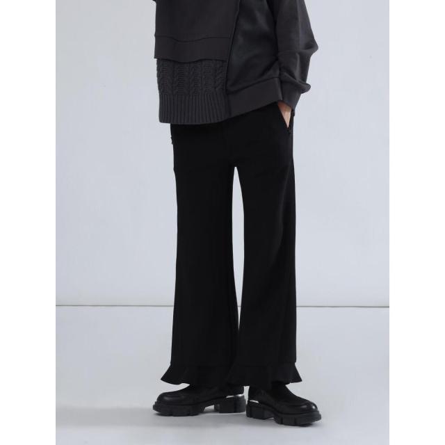 【NEW】ラシュッド（LASUD）/ステッチラインフレアパンツ