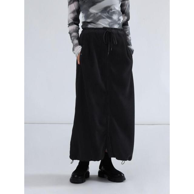 【NEW】ラシュッド（LASUD）/フロントジップフリーススカート