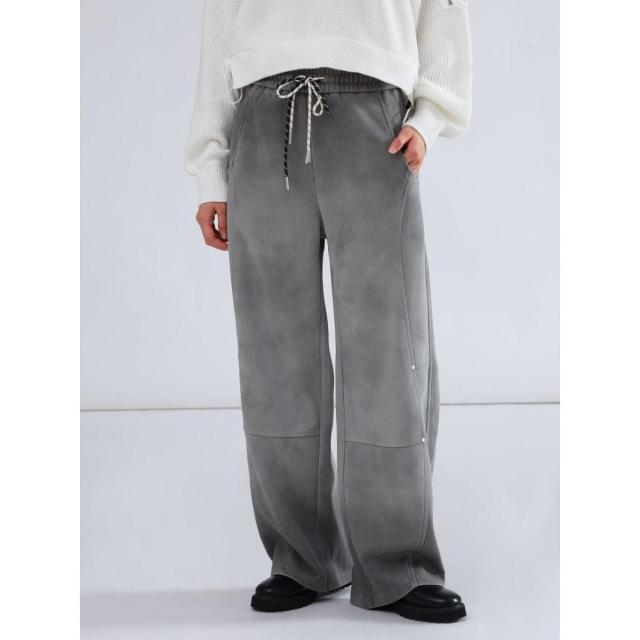 【NEW】ラシュッド（LASUD）/スタッズ切替えスウェットパンツ